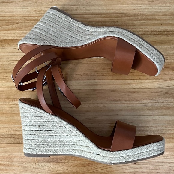 a new day Brown Textured Wedge Heels Size 12 - Picture 4 of 8